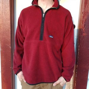 Patagonia red fleece sweater